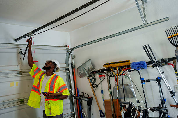 Professional Garage Door Maintenance technician working in Williston, ND